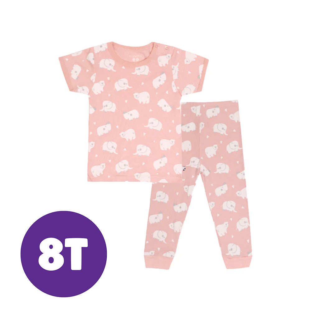 Babysoy Animal Pattern Peony Pajama Set