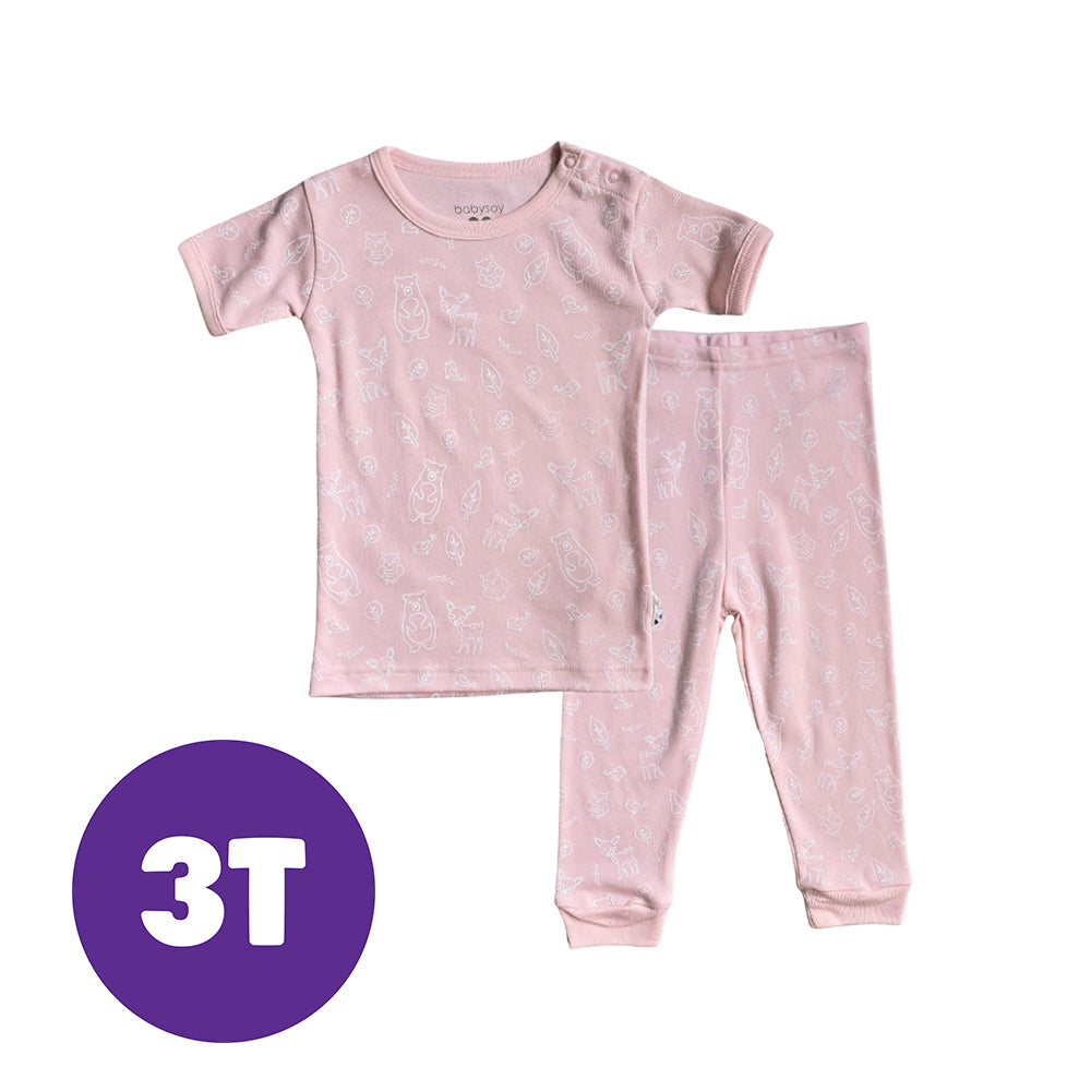 Babysoy Forest Friend Peony Pajama Set