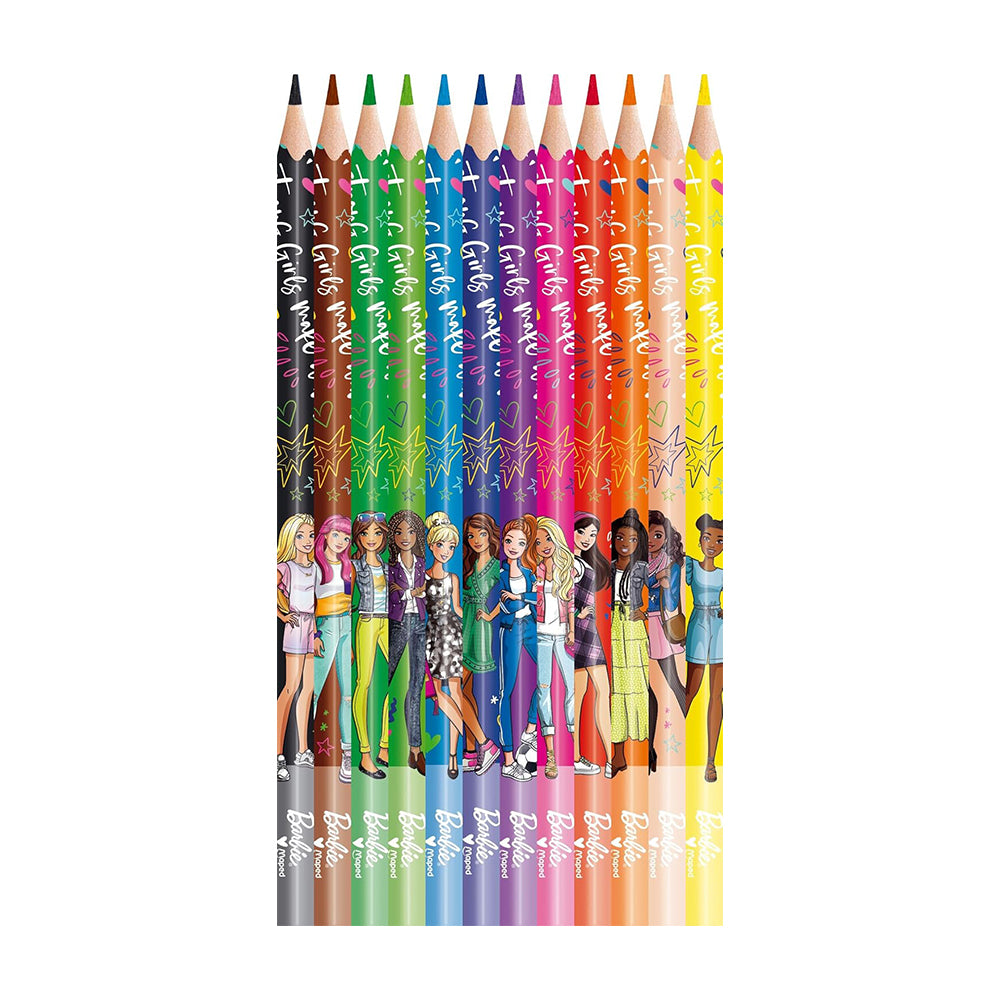 Maped Barbie 12 Pieces Coloured Pencils
