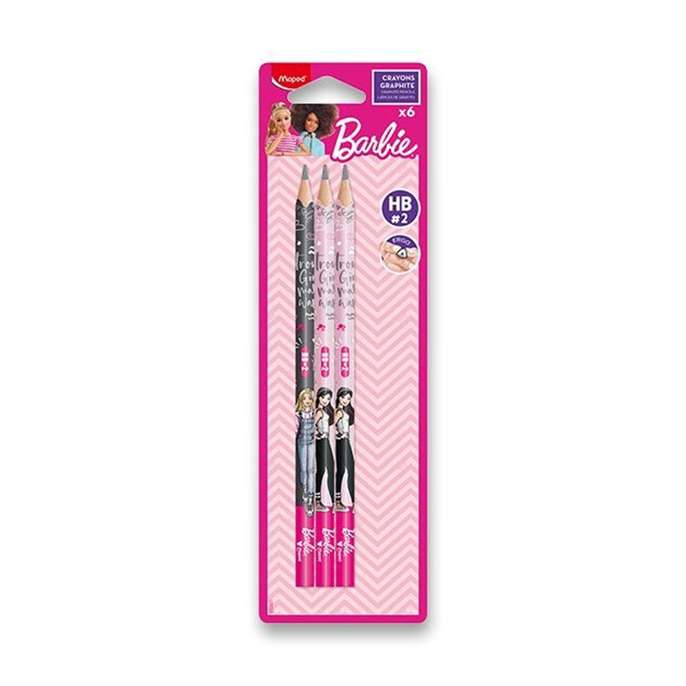 Maped Barbie -  6 Pieces Graphite Pencils