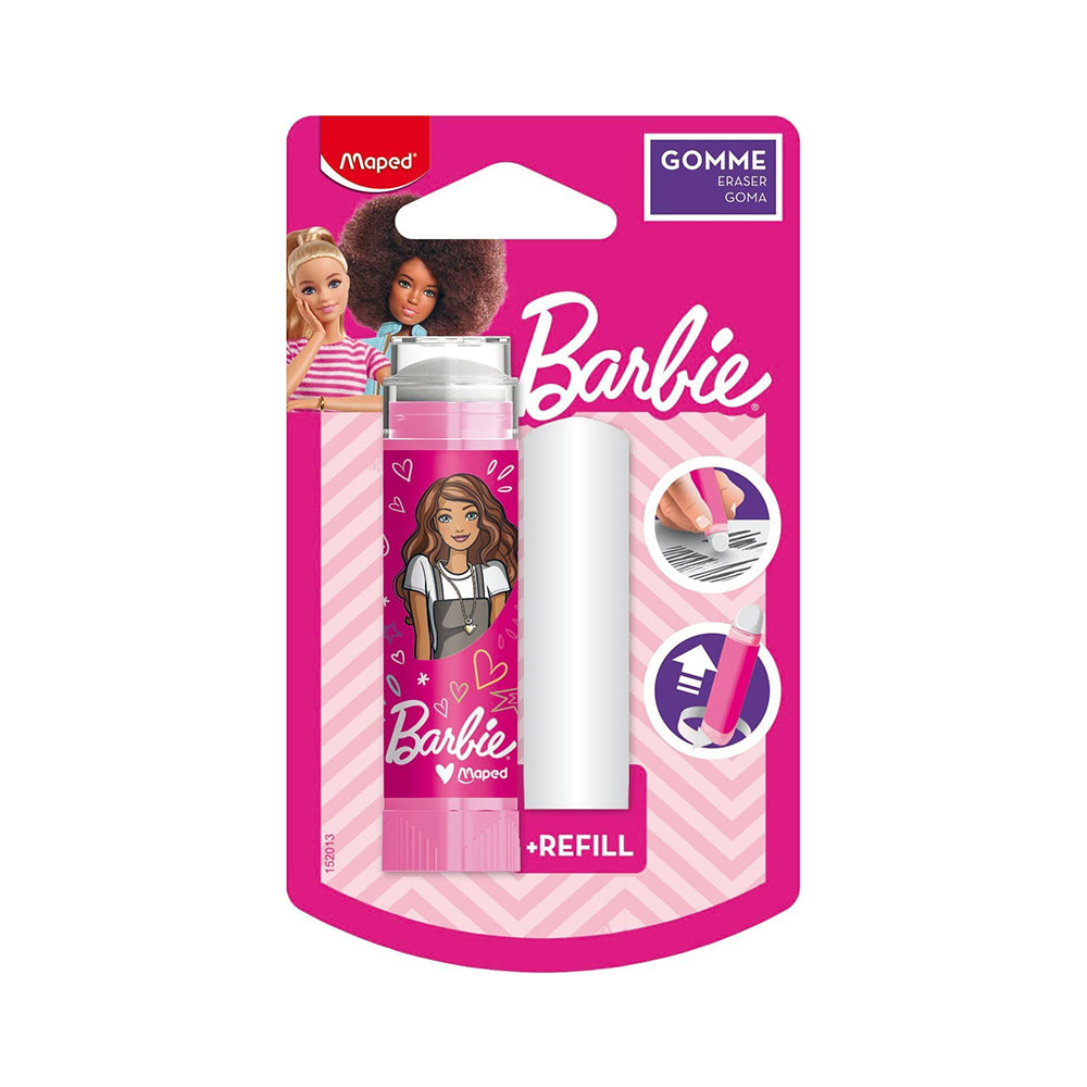 Maped Barbie Eraser Pen with Refill Eraser