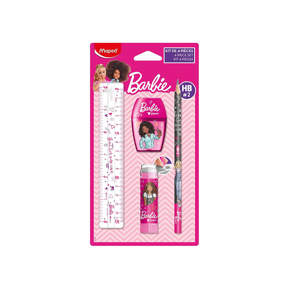 Maped Barbie 4 Pieces Writing Set