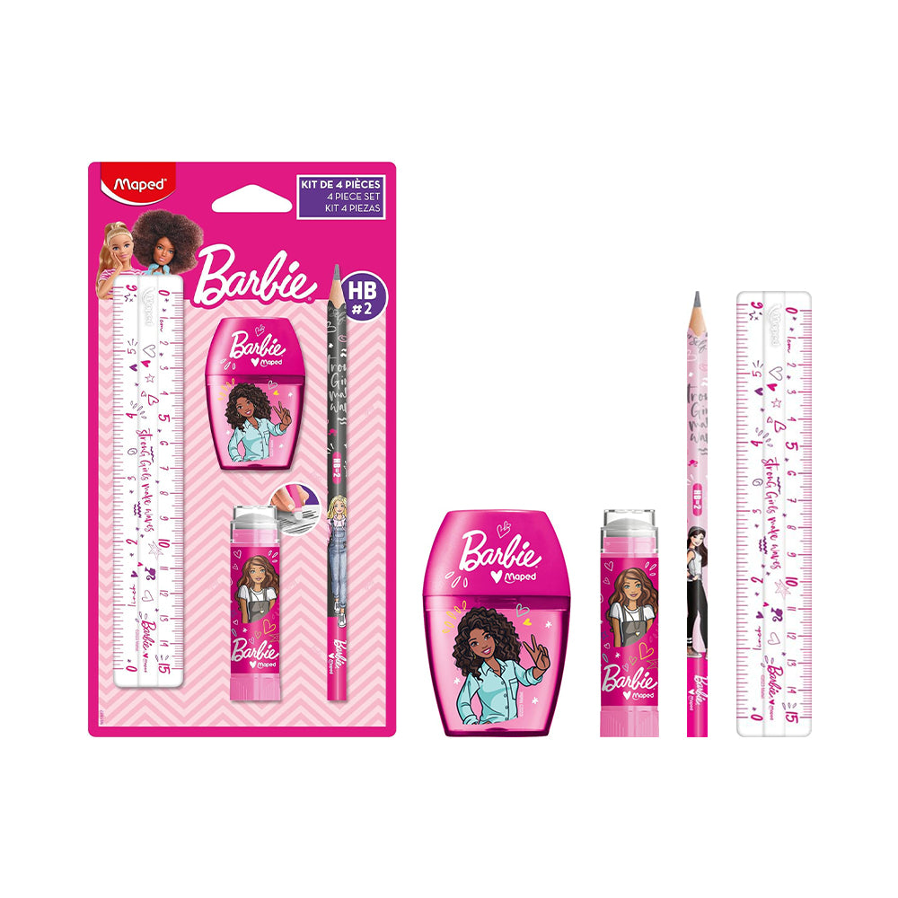 Maped Barbie 4 Pieces Writing Set