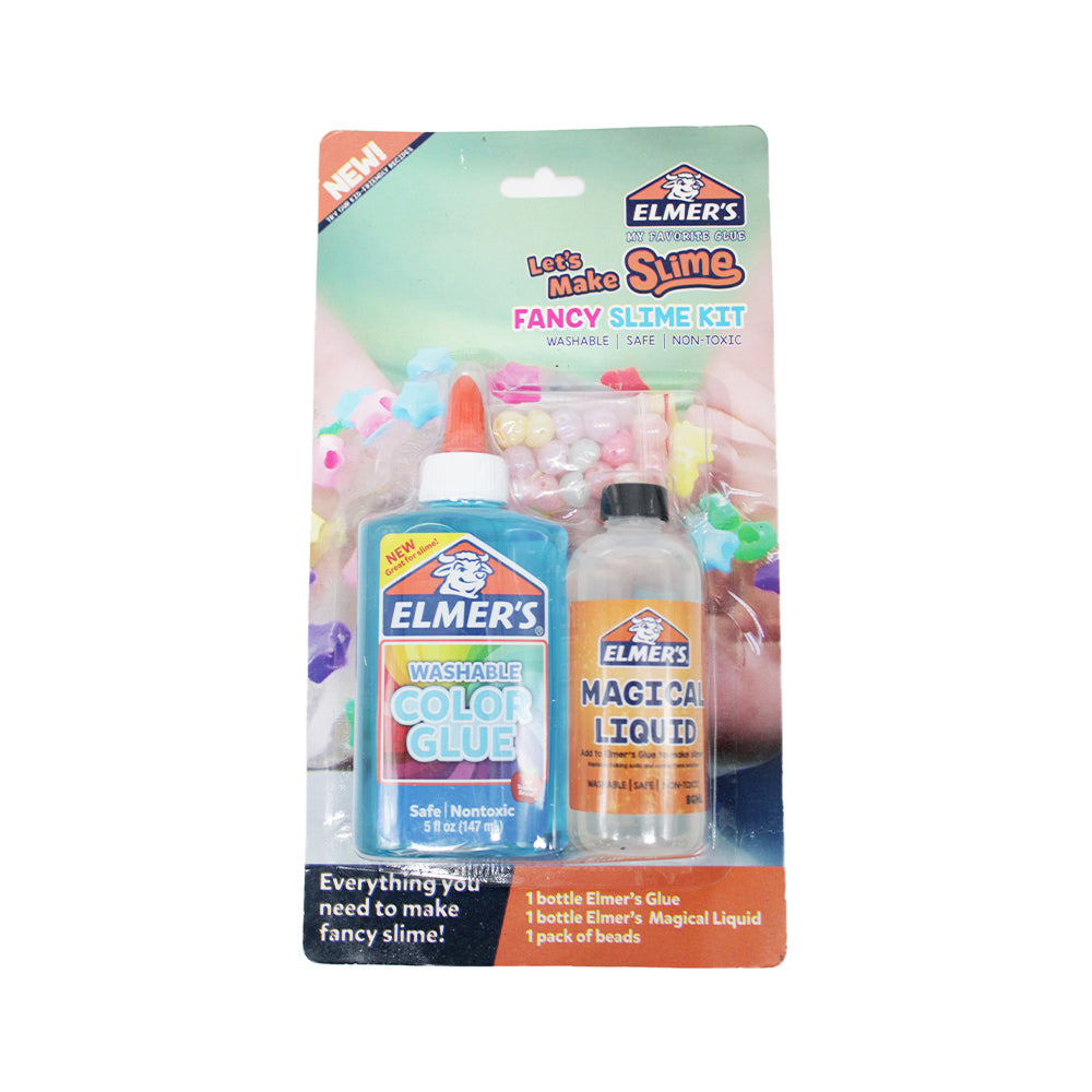 Elmers Slime Time! Fancy Slime Kit - Paw Beads (Blue Washable Glue)