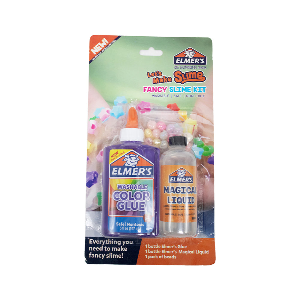 Elmers Slime Time! Fancy Slime Kit - Paw Beads (Purple Washable Glue)
