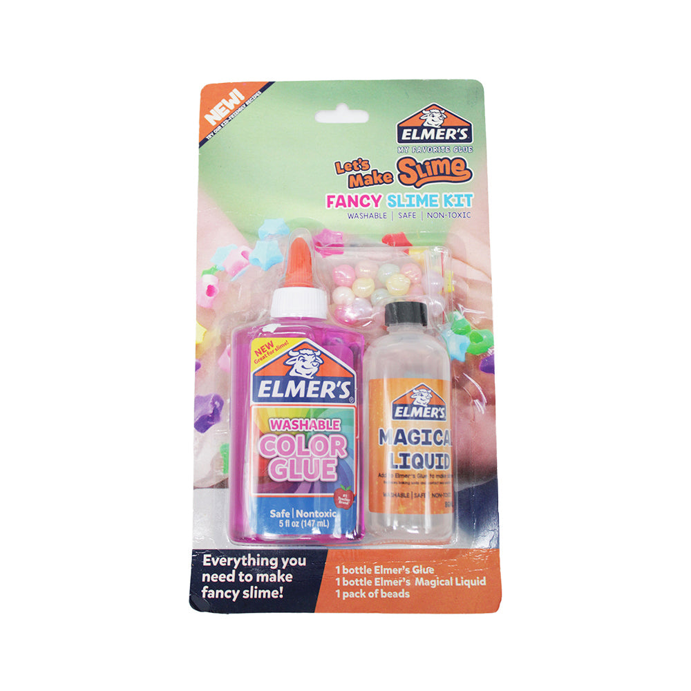 Elmers Slime Time! Fancy Slime Kit - Paw Beads (Pink Washable Glue)