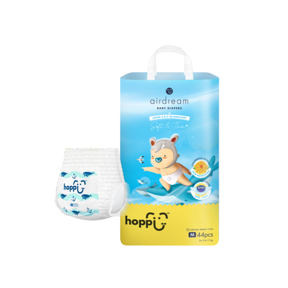 HOPPI AirDream Diapers Pants - Medium (6 to 11 kg) 44 Pieces