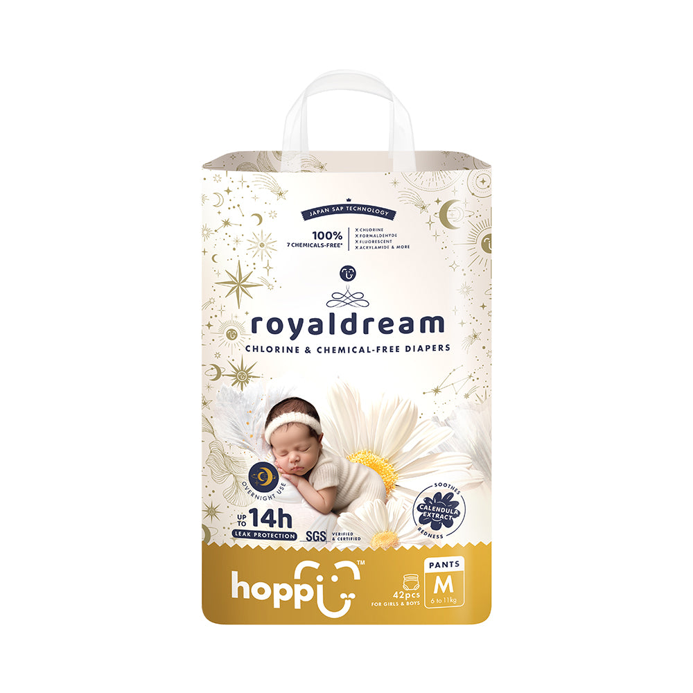 HOPPI RoyalDream Diaper Pants - Medium (6 to 11 kg) 42 Pieces