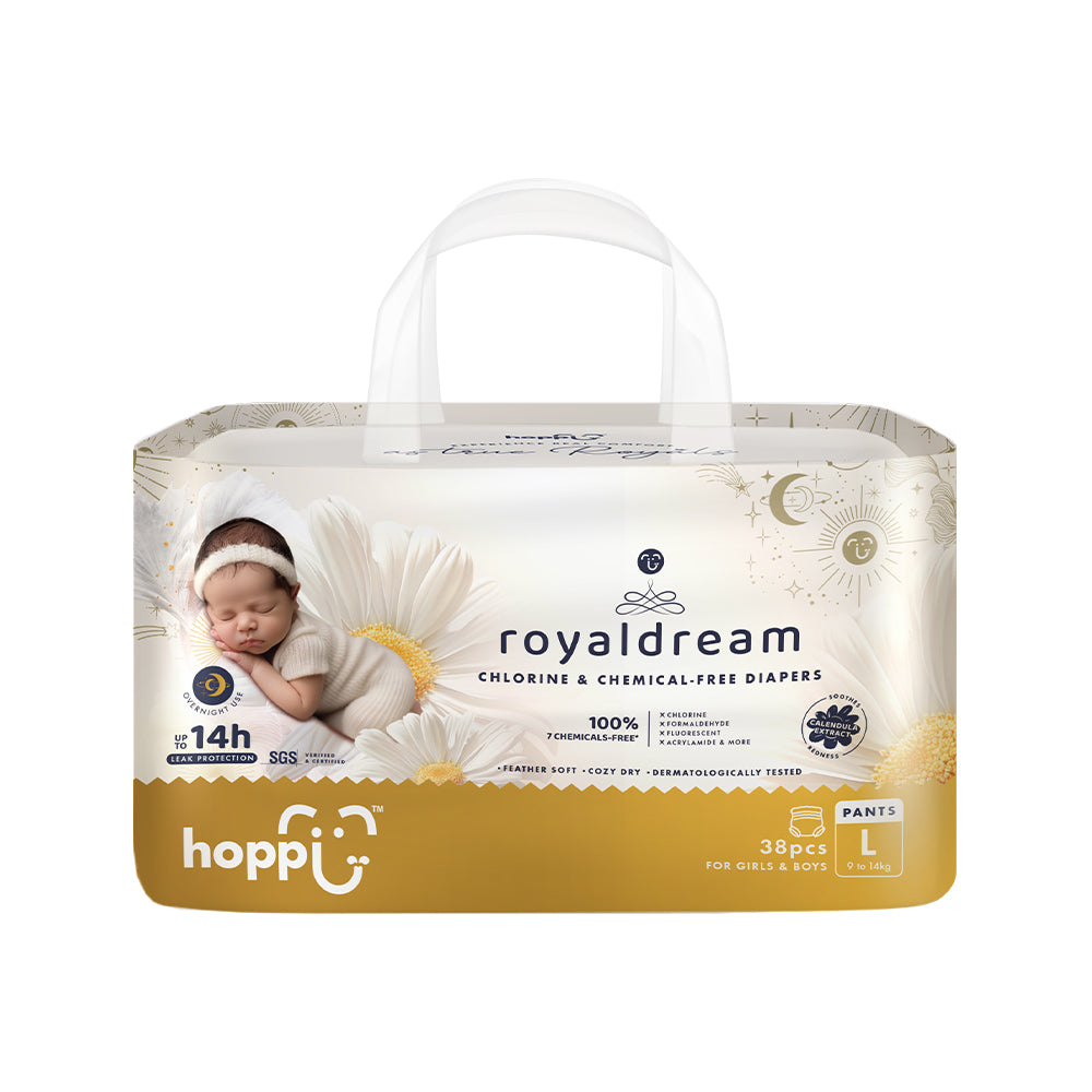 HOPPI RoyalDream Diaper Pants - Large (9 to 14 kg) 38 Pieces