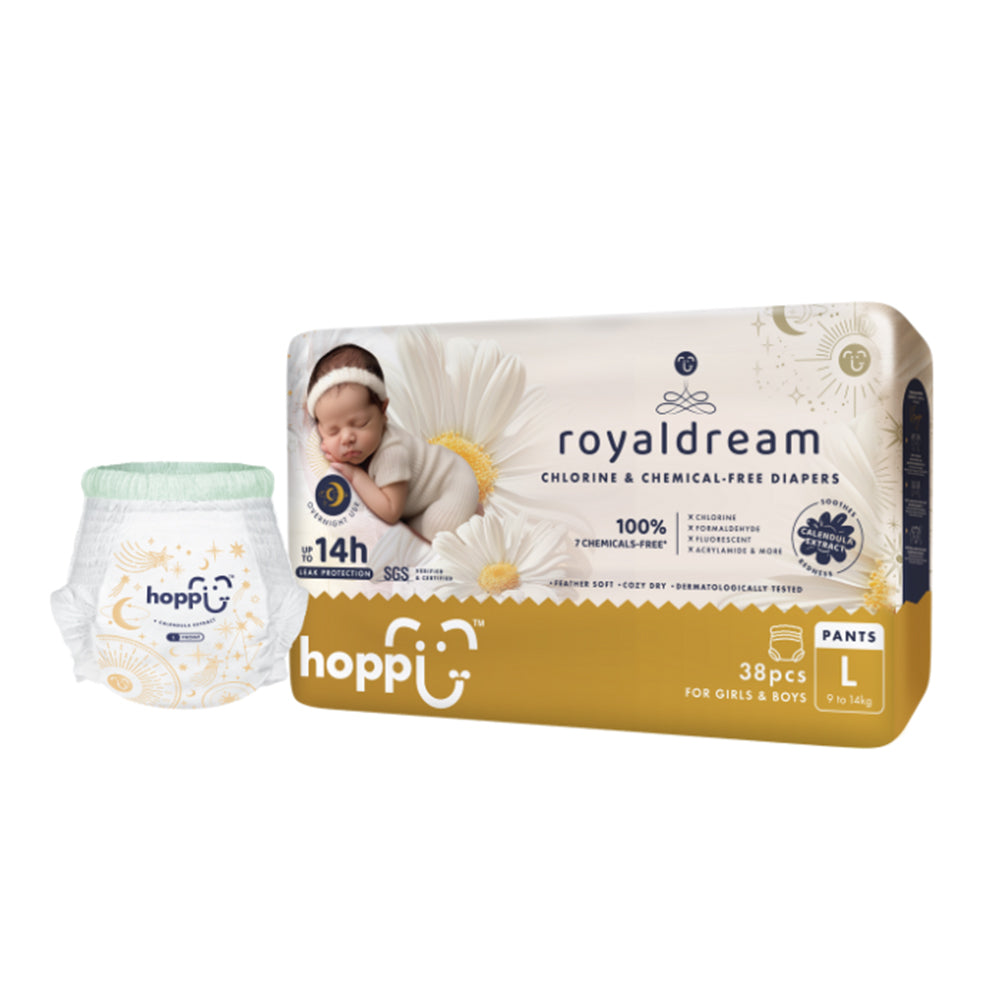 HOPPI RoyalDream Diaper Pants - Large (9 to 14 kg) 38 Pieces
