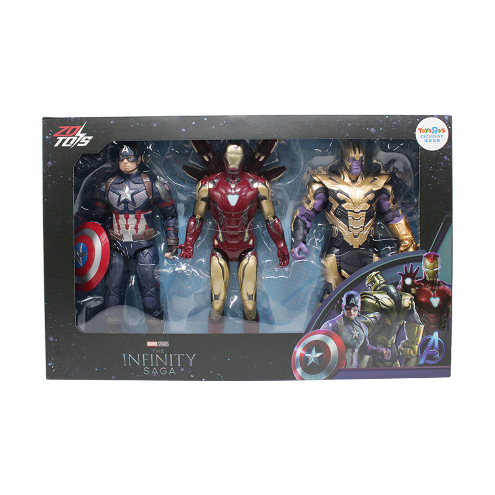 Marvel The Infinity Saga Toys"R"Us Exclusive - 14-Inch Thanos & Iron Man MK85 & Captain America