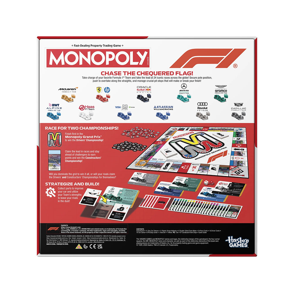 Monopoly F1 Edition Board Game