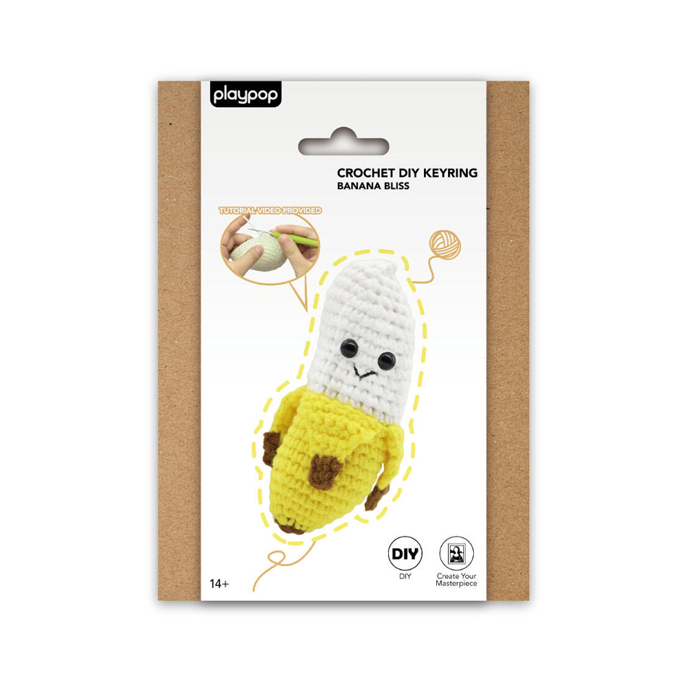 Playpop Crochet DIY Keyring Banana