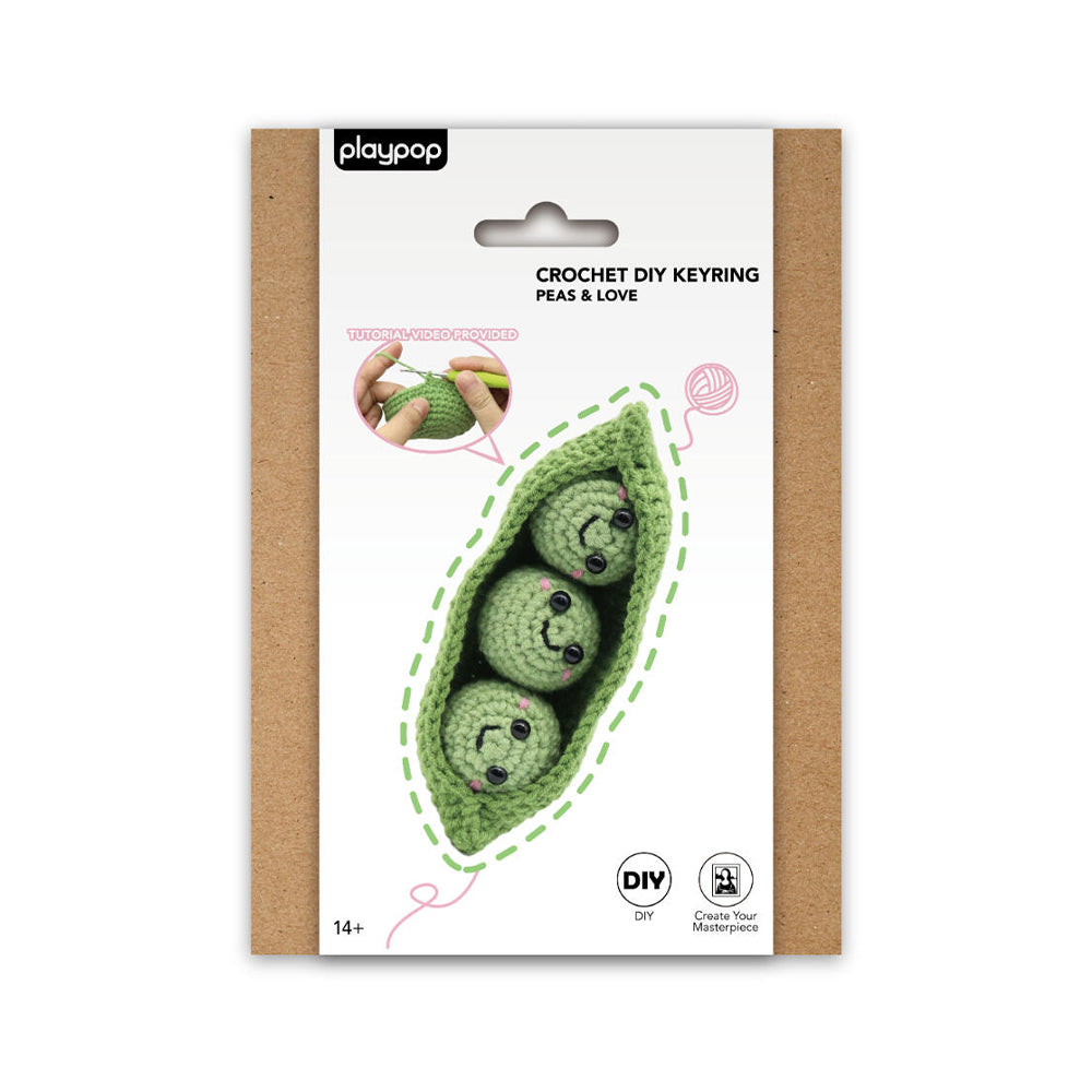Playpop Crochet DIY Keyring Peas