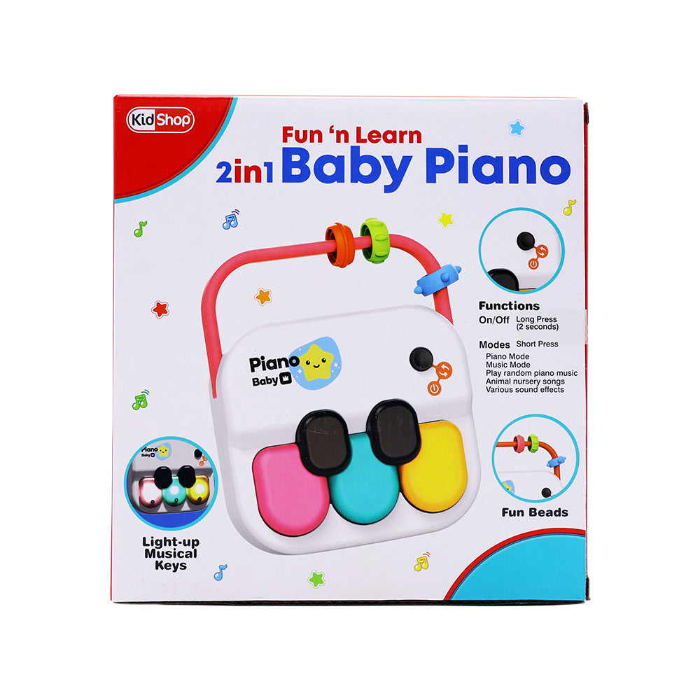 Kidshop 2-in-1 Fun N' Learn Small Baby Piano