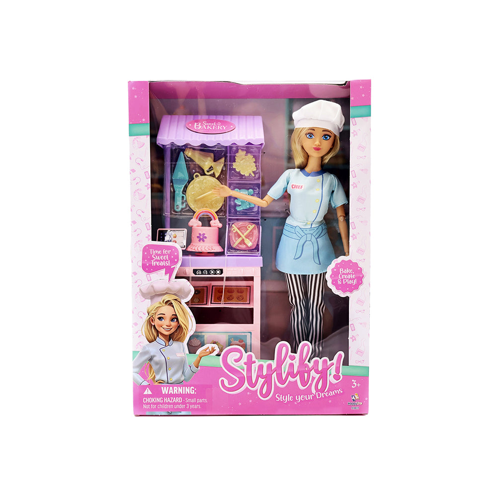 Stylify 31cm Fashion Doll with Pastry Chef In Bakery