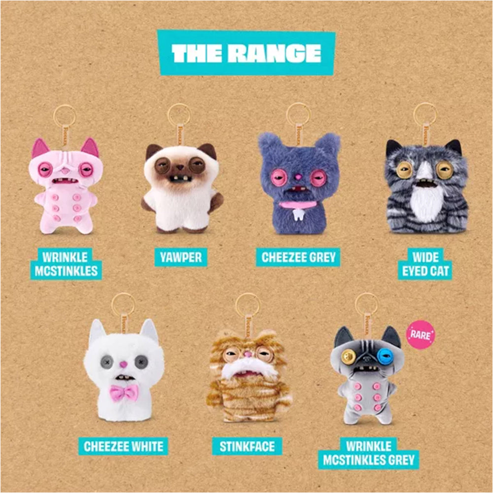 Fuggler Plush Collectibles - Fuggler Alley Cats Keyrings 5 inch