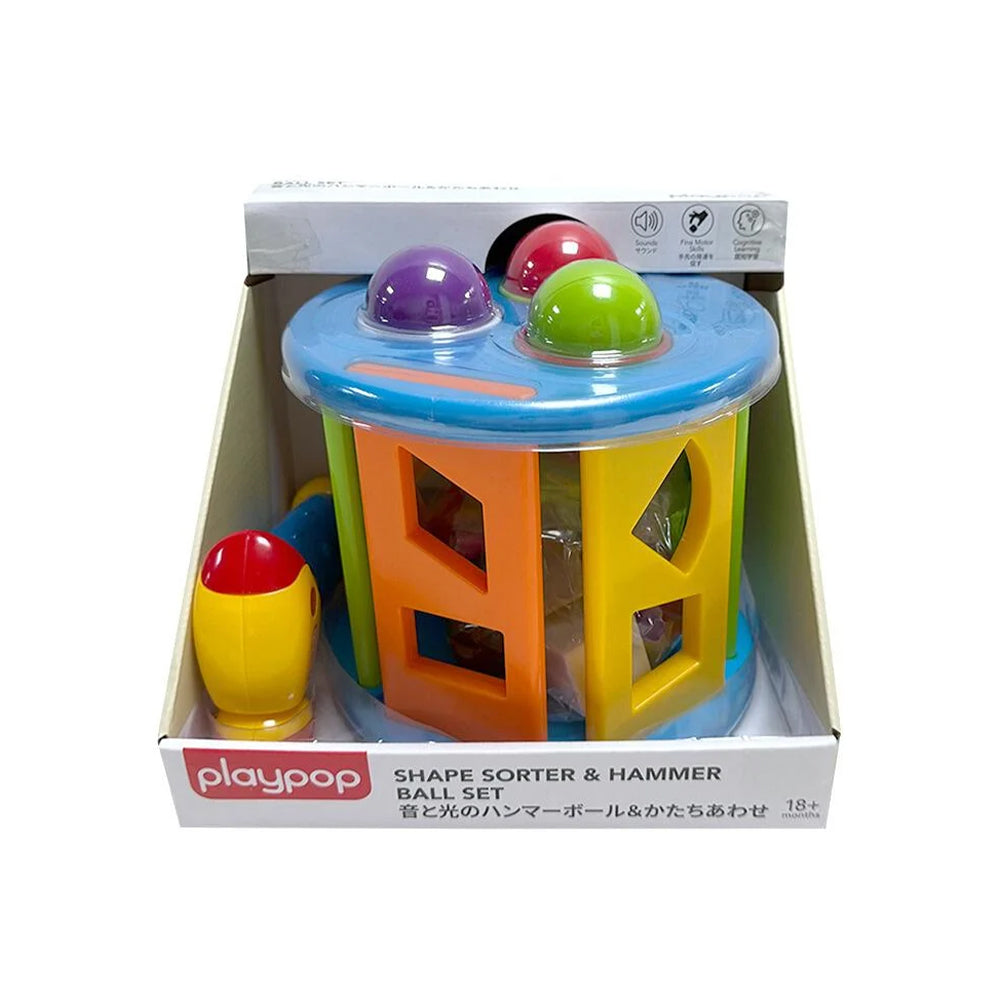 Playpop - Shape Sorter & Hammer Ball Set